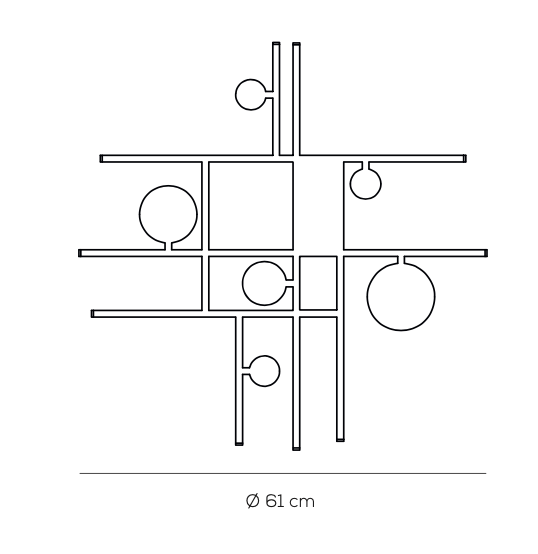 Manifesto Wall or Ceiling, Red, LED, Push or 0/1-10v Dim, IP20