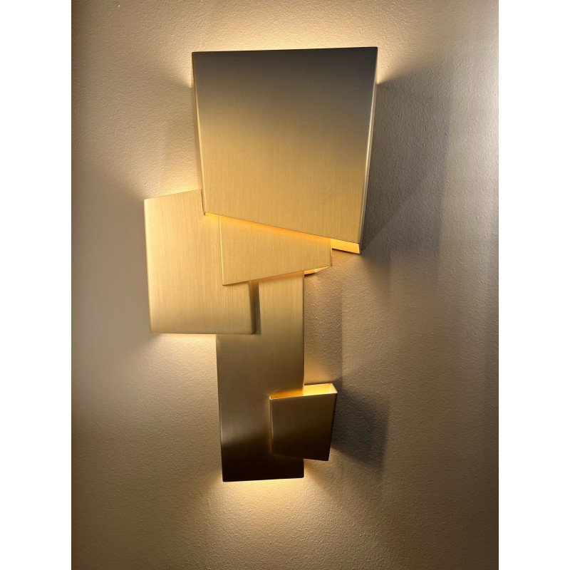 Map Wall, Varnished Brushed Brass, LED, IP20