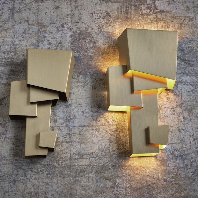 Map Wall, Varnished Brushed Brass, LED, IP20