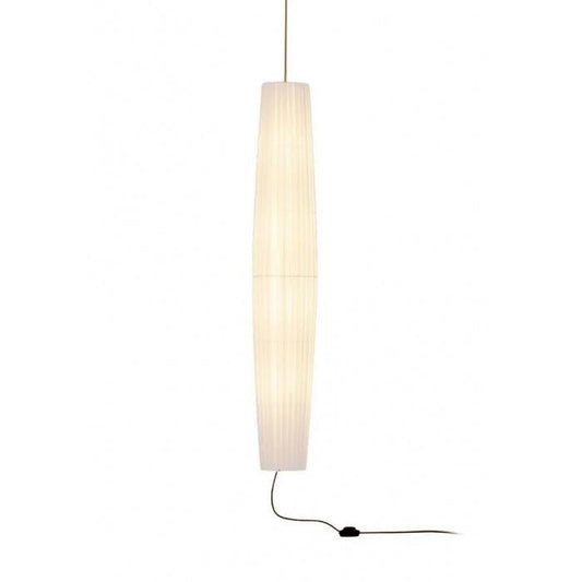 Maxi Pendant, 158 cm, White Ribbons, E27, Floor Switch, Plugs In, IP20