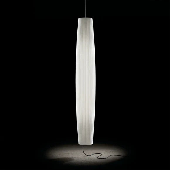 Maxi Pendant, 190 cm, White Ribbons, E27, Floor Switch, Plugs In, IP20