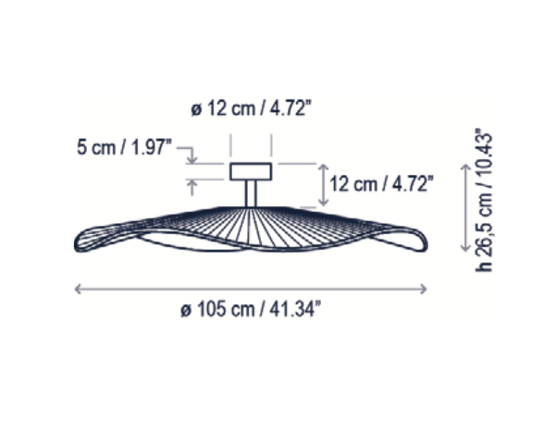 Mediterrania Ceiling, 105 cm, Brown, LED, 17.1W, Triac Dim, IP66