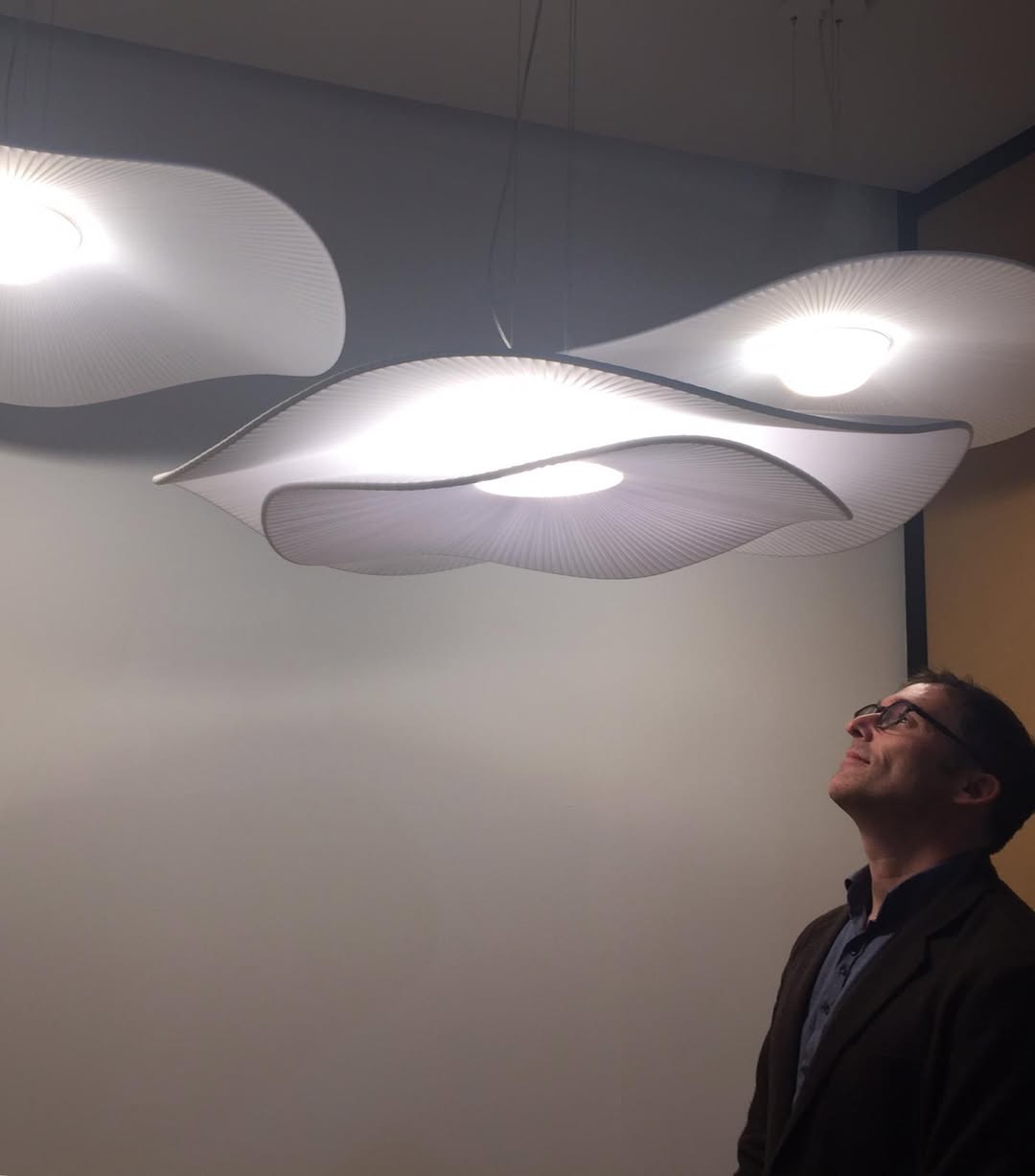 Mediterrania Ceiling, 105 cm, White Ribbons, LED, 17.1W, Triac Dim, IP20