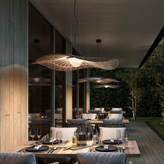 Mediterrania Ceiling, 105 cm, Brown, LED, 17.1W, Triac Dim, IP66