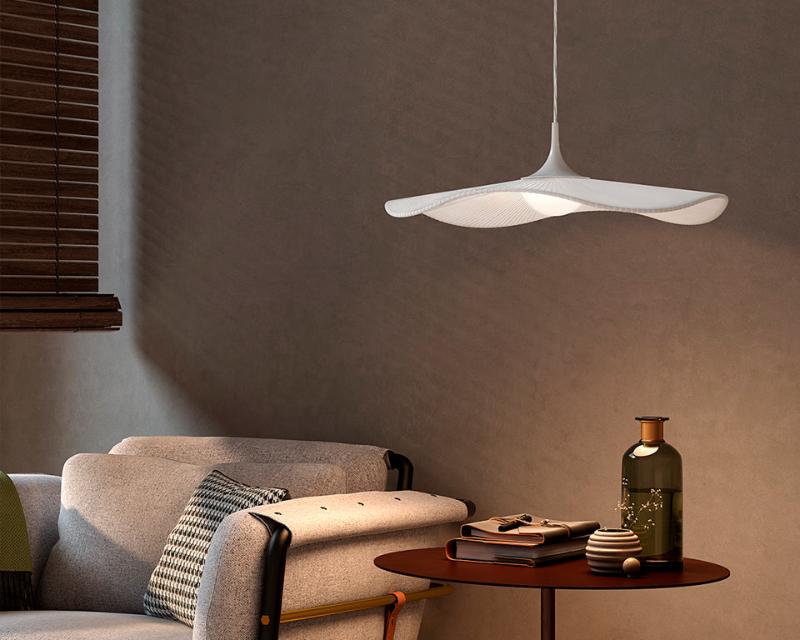 Mediterrania Pendant, 105 cm, Cream Ribbons, LED, 17.1W, Triac Dim, IP20
