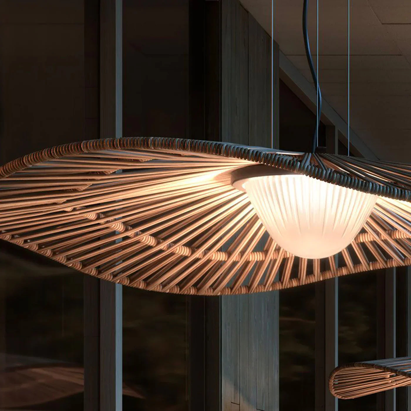 Mediterrania Ceiling, 105 cm, Brown, LED, 17.1W, Triac Dim, IP66
