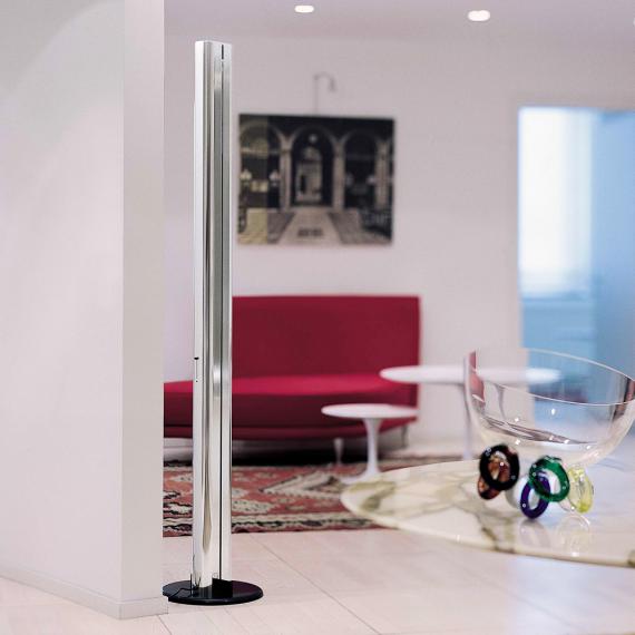 Megaron Floor Lamp, Polished Anodised Aluminium, LED, Touch Dim, IP20