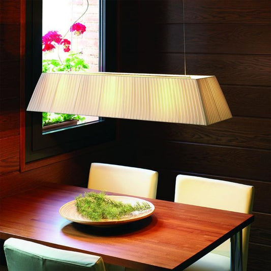 Mei Linear Pendant, 100 cm, Cream Ribbons, E27, IP20