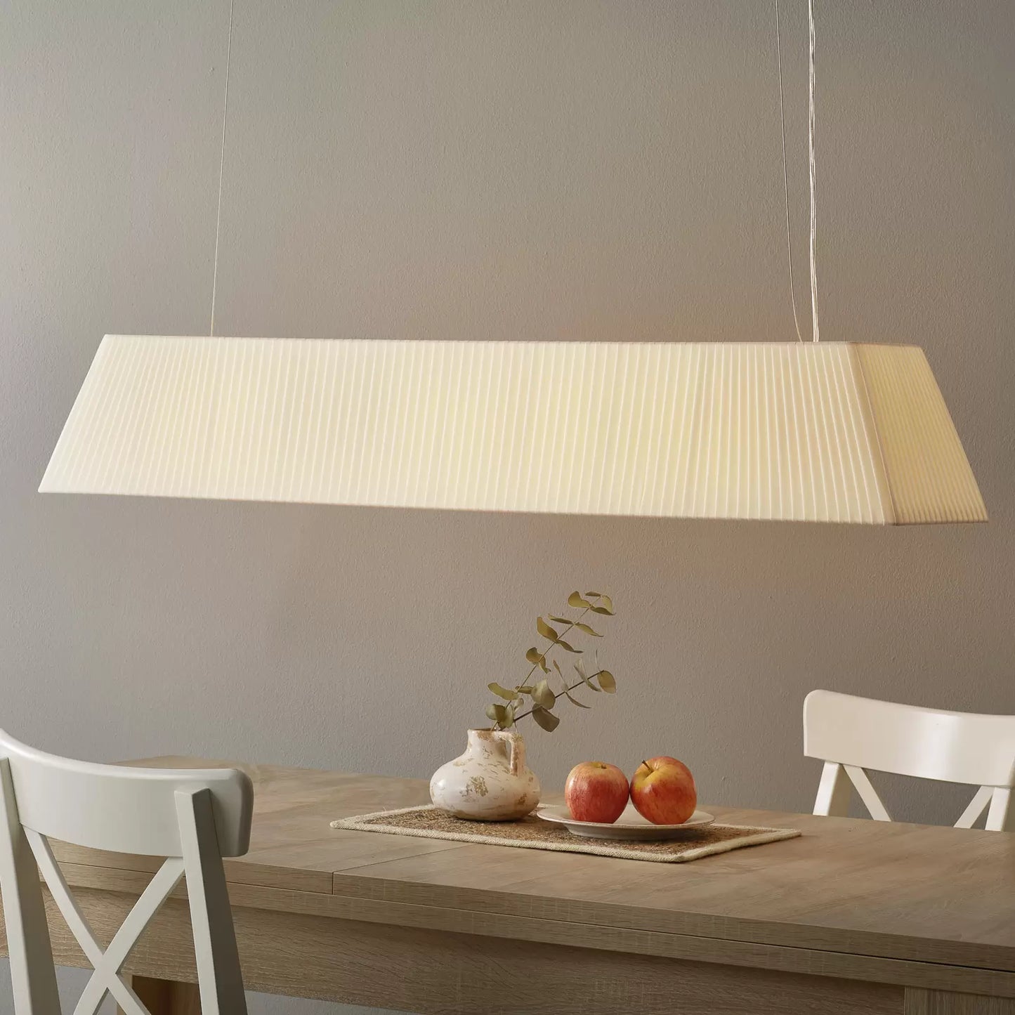 Mei Linear Pendant, 120 cm, Cream Ribbons, E27, IP20
