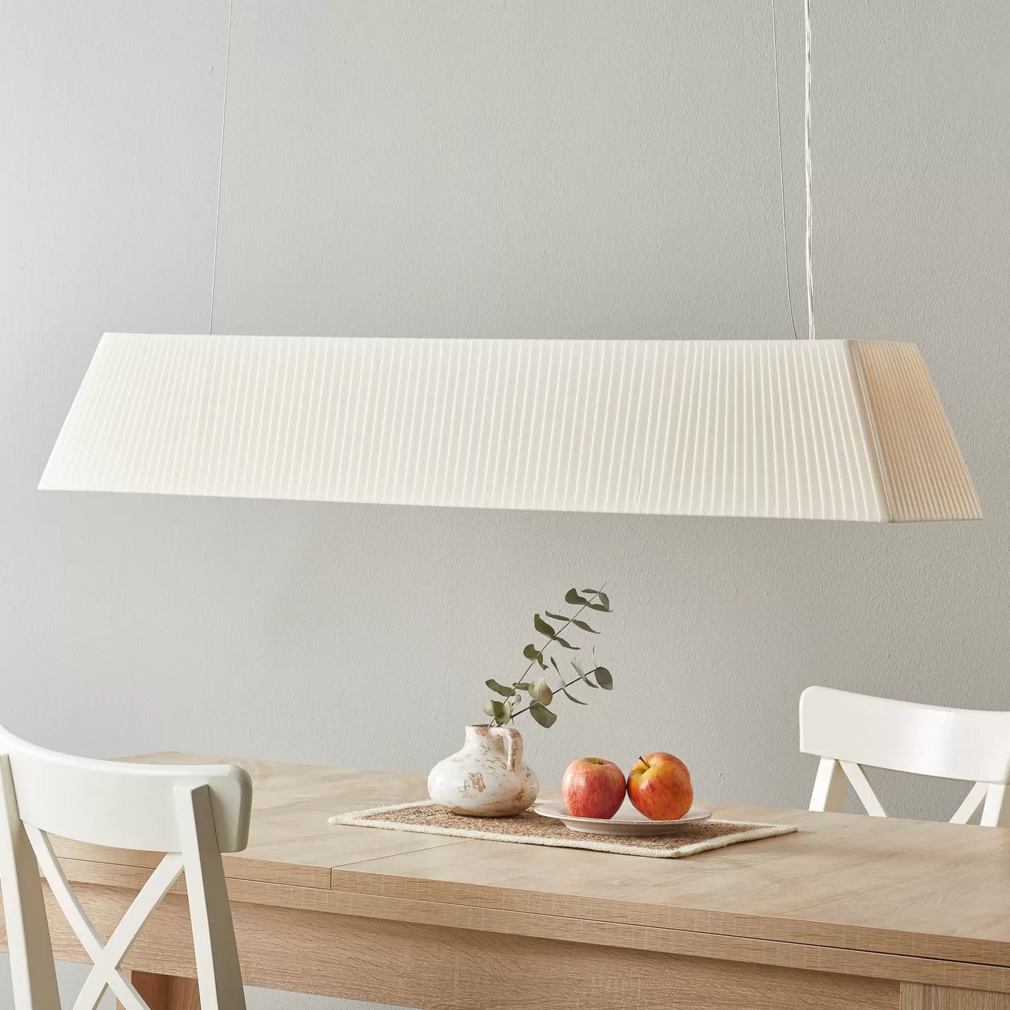 Mei Linear Pendant, 180 cm, Cream Ribbons, E27, IP20