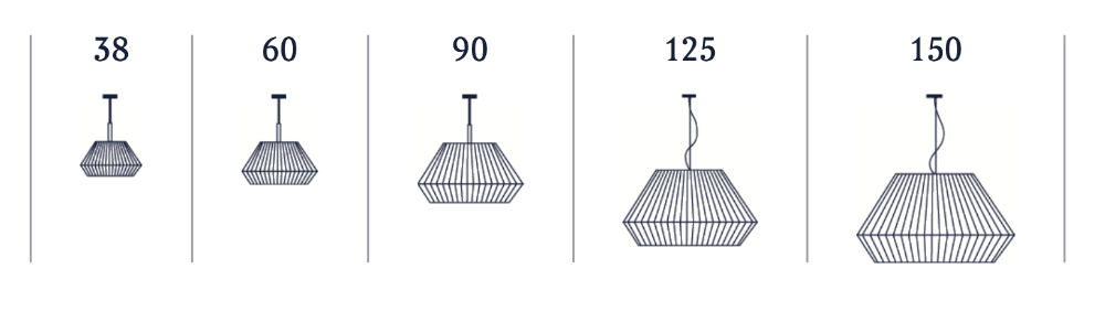 Mei Pendant, 125 cm, Cream Ribbons, E27, IP20
