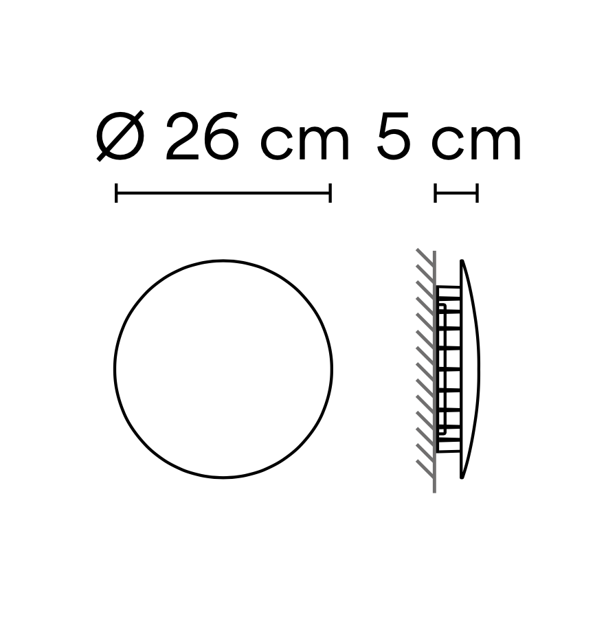 Meridiano Wall, Off-White, LED, 9W, On/Off, IP65