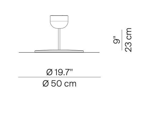 Millimetro Ceiling, Mirror Disc with Brass Hardware, LED, Phase Dim, IP20