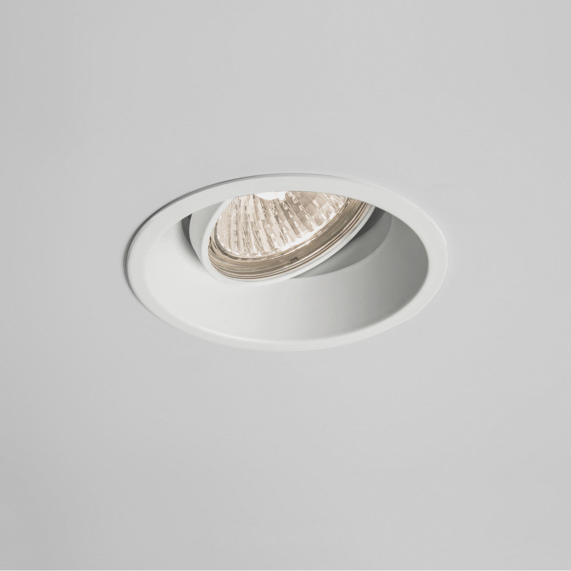 Recessed ceiling light fixture on a white background