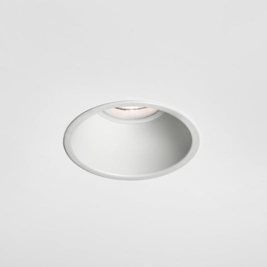 Round recessed ceiling light on a white background