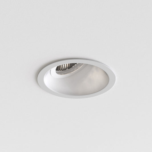 Round recessed ceiling light on a white background