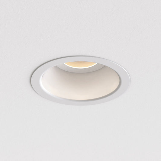 Round recessed ceiling light on a white background