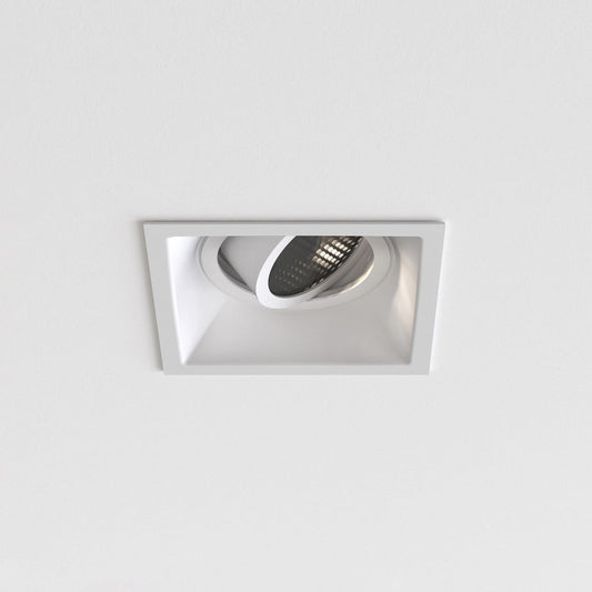 Square recessed ceiling light on a white background