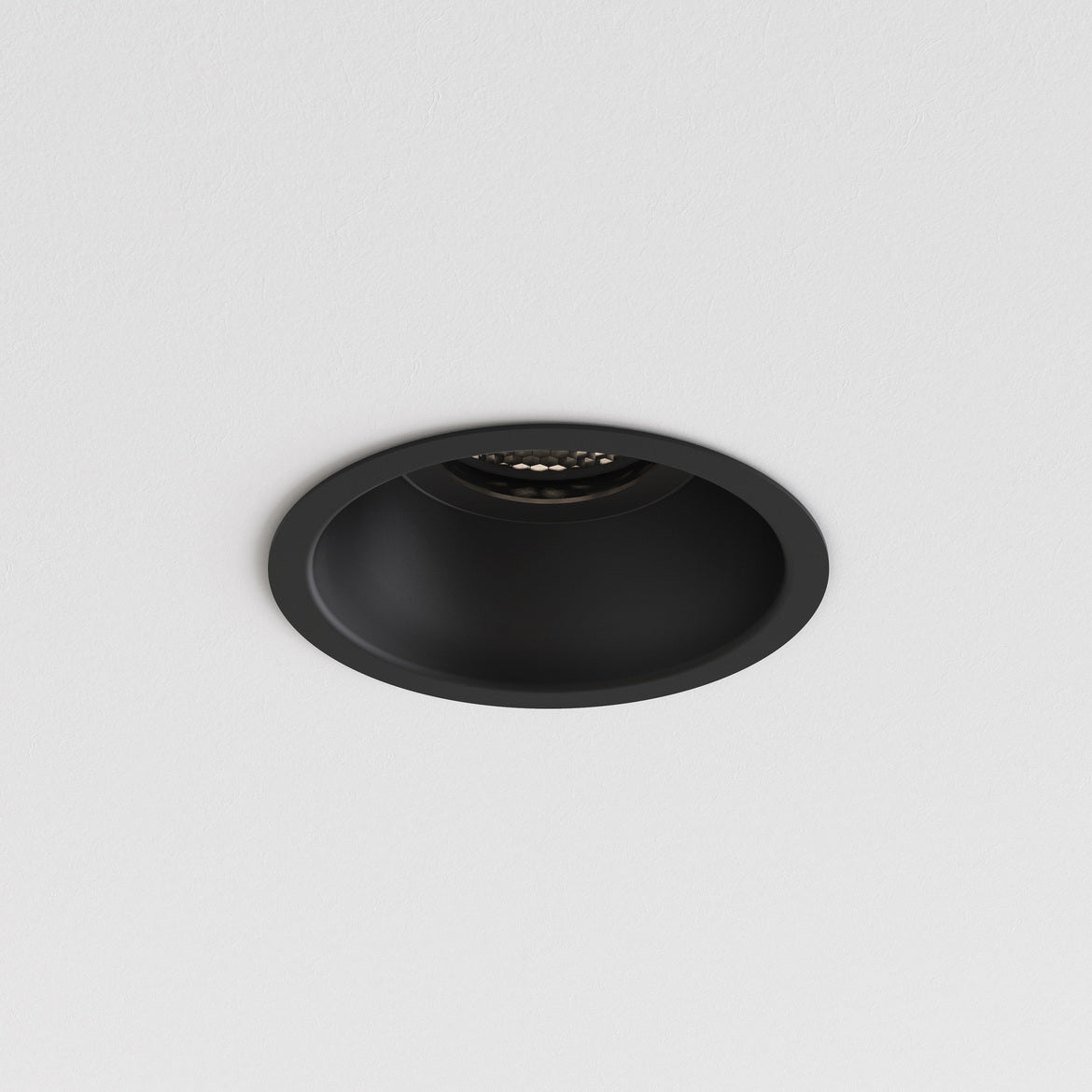 Minima Slimline Round Downlight, Black, GU10, IP65, Fire Rated