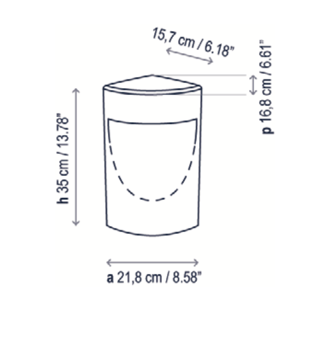 Moai Bollard, 35 cm, Cement, LED, 6.5W, Triac Dim, IP66