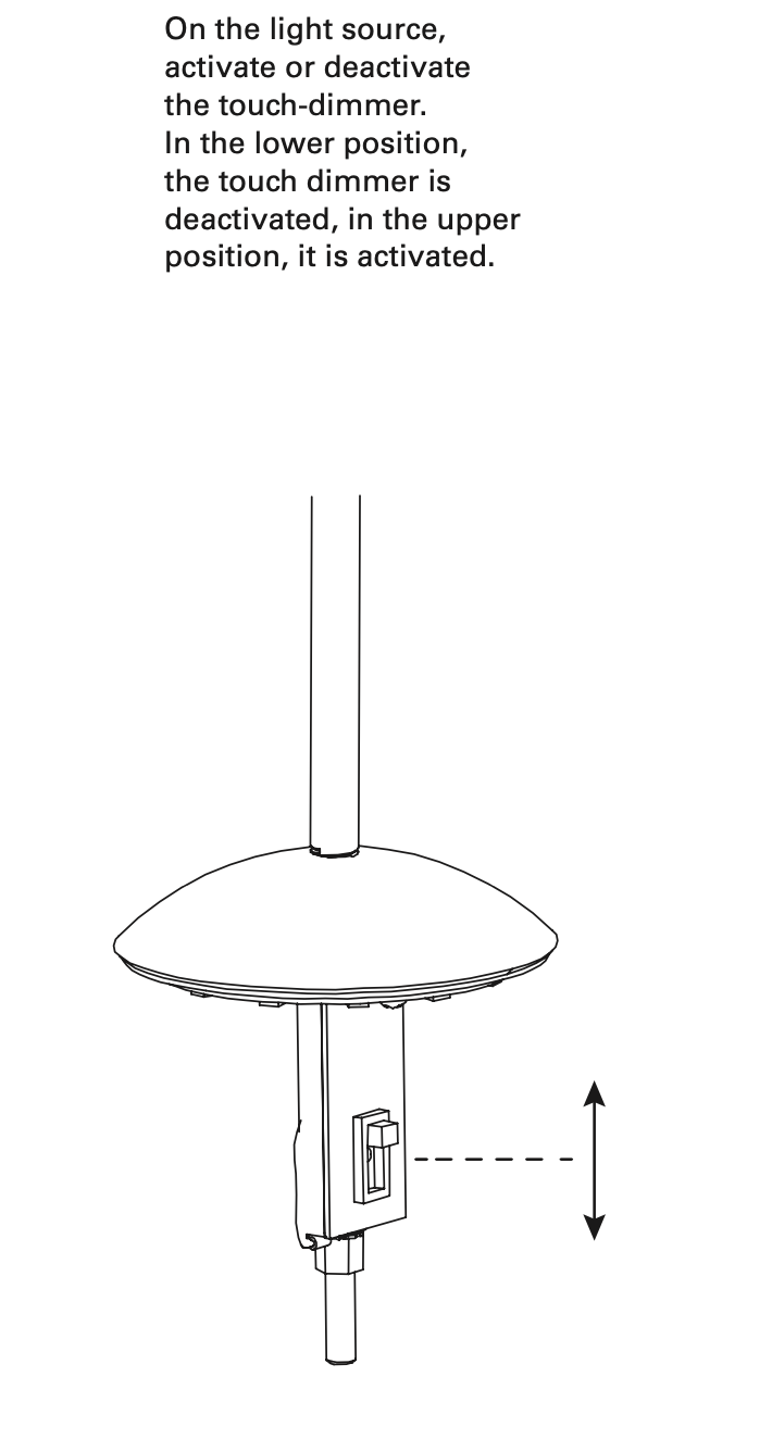 DCW Editions Mono internal switch technical drawing