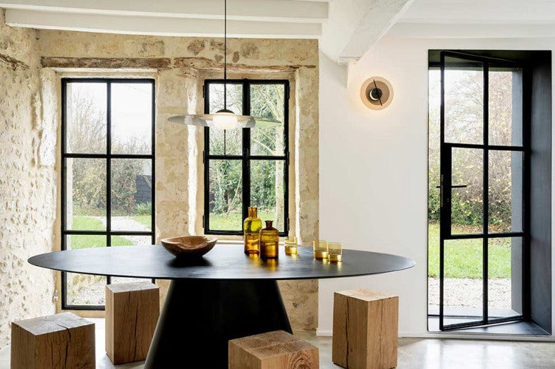 DCW Editions Mono pendant over round table in country cottage