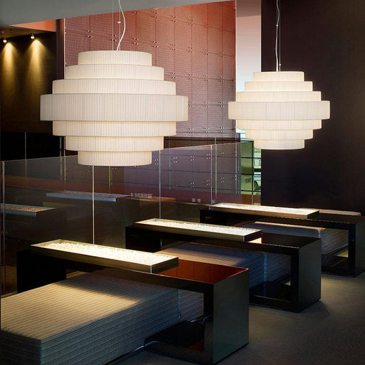 Mos Pendant, 90 cm, Cream Ribbons, E27, IP20