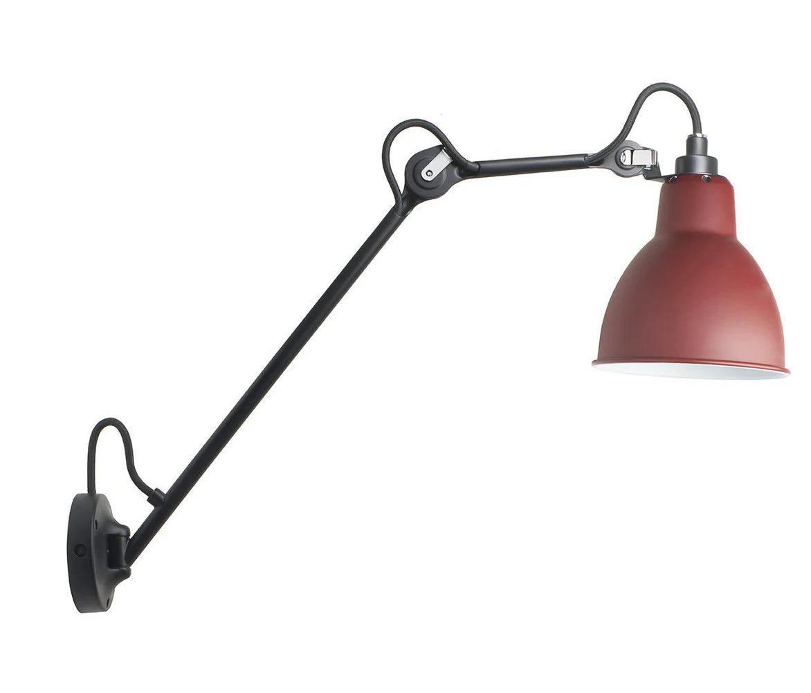 Gras N122 Adjustable Wall 1 Long Up Arm Red Shade, E27, IP20