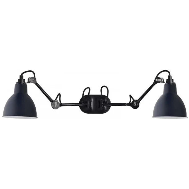 Gras N204 Adjustable Wall Double Arm Blue Shade, E27, IP20