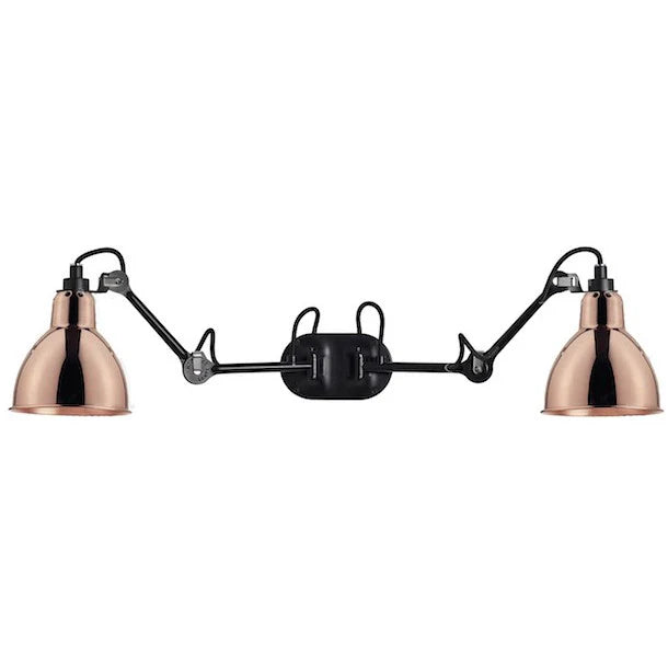 Gras N204 Adjustable Wall Double Arm Copper Shade, E27, IP20