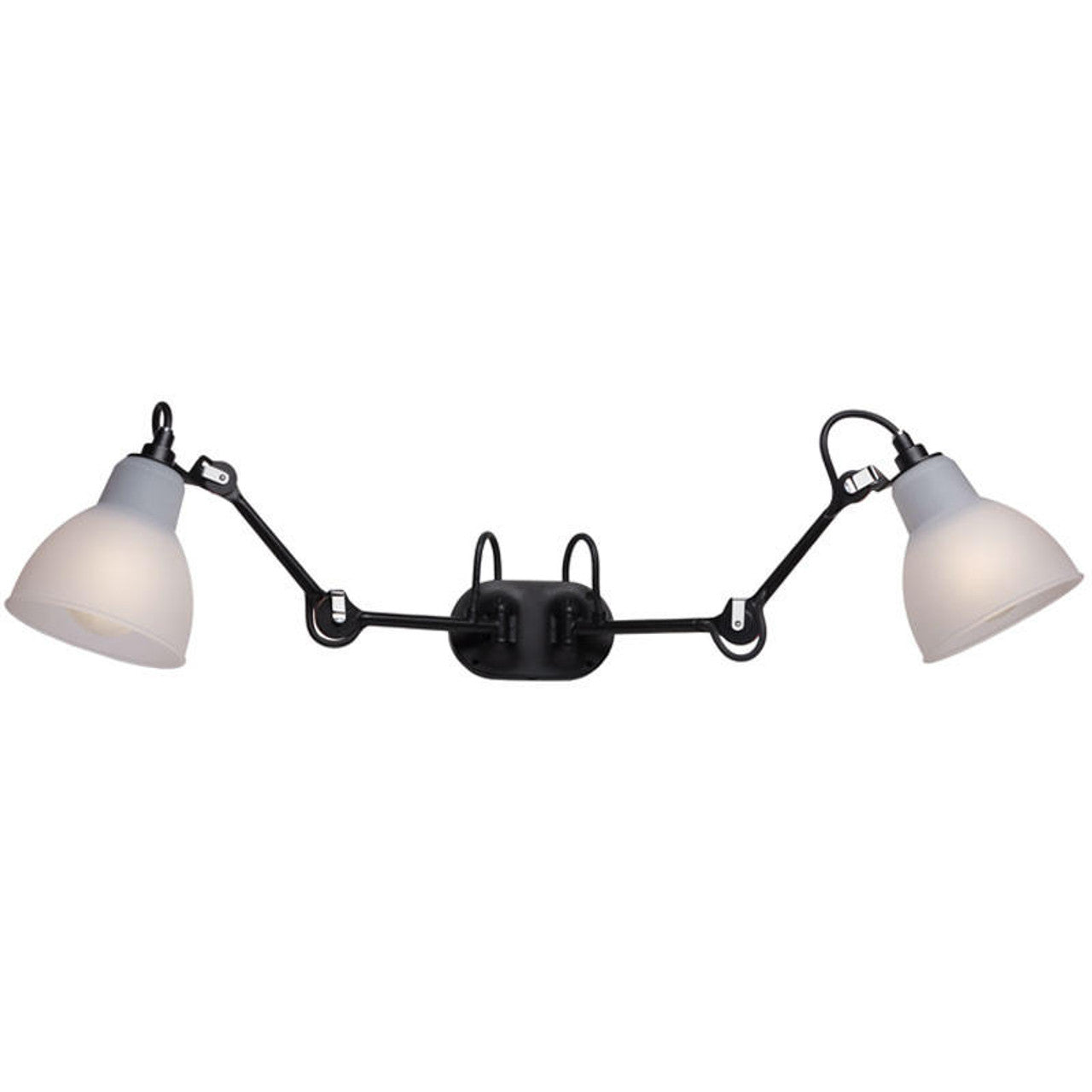 Gras N204 Adjustable Wall Double Arm White Poly Shade, E27, IP44