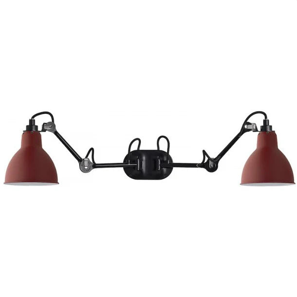 Gras N204 Adjustable Wall Double Arm Red Shade, E27, IP20