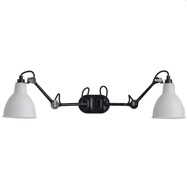 Gras N204 Adjustable Wall Double Arm White Poly Shade, E27, IP20