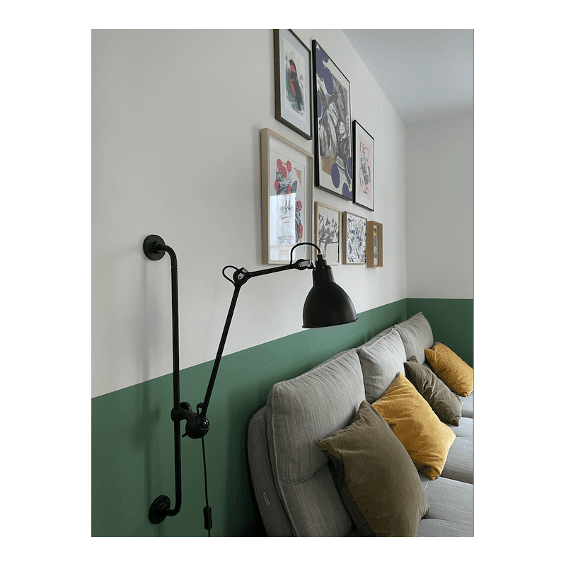 Gras N210 Adjustable Wall Bracket Round Yellow Shade, Plug In, E14, IP20