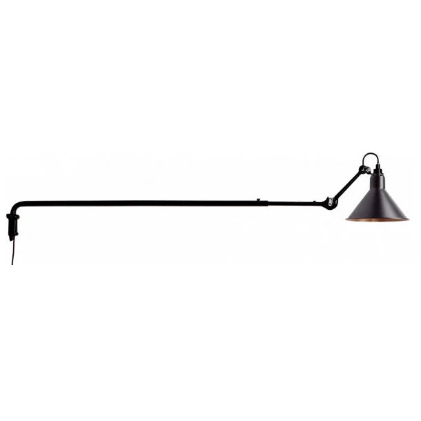 Gras N213 Adjustable Linear Wall Cone Black Shade, Plug In, E14, IP20