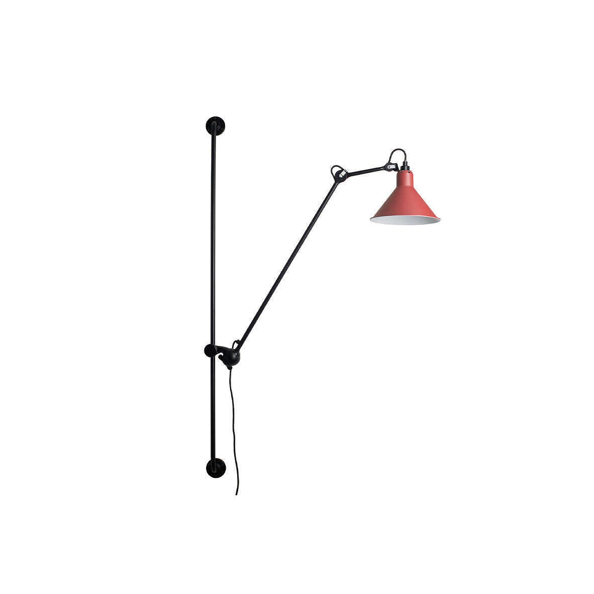 Gras N214 Adjustable Wall Bracket Cone Red Shade, Plug In, E14, IP20