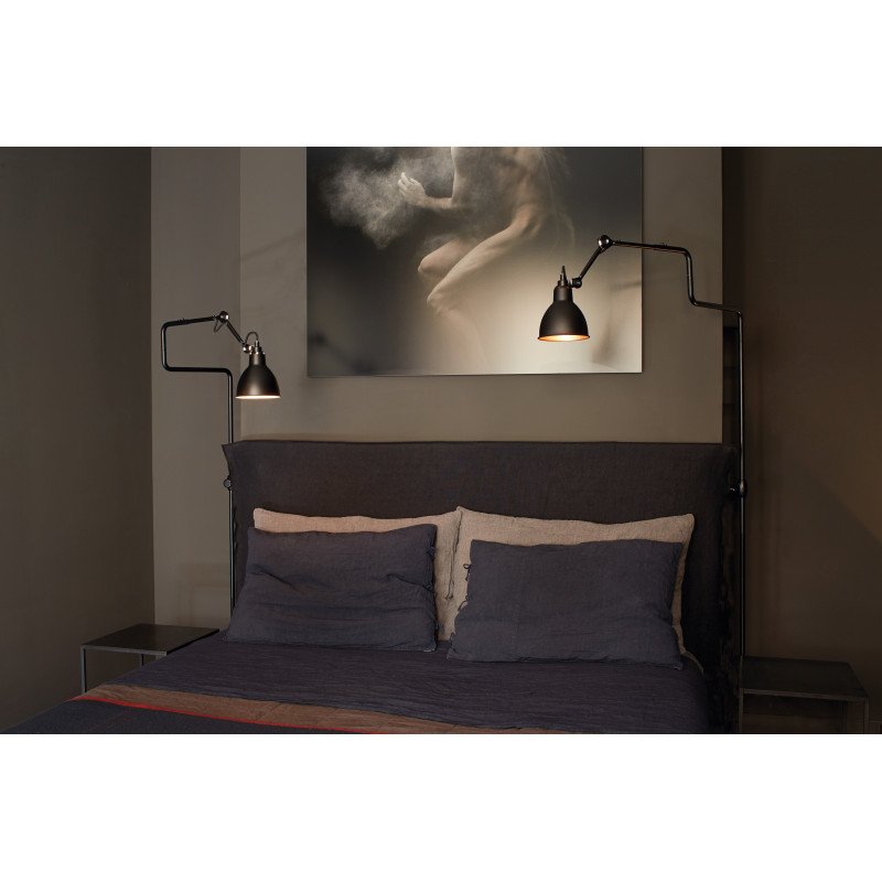 Gras N303 Adjustable Wall C Arm Round Copper Shade, Plug In, E14, IP20