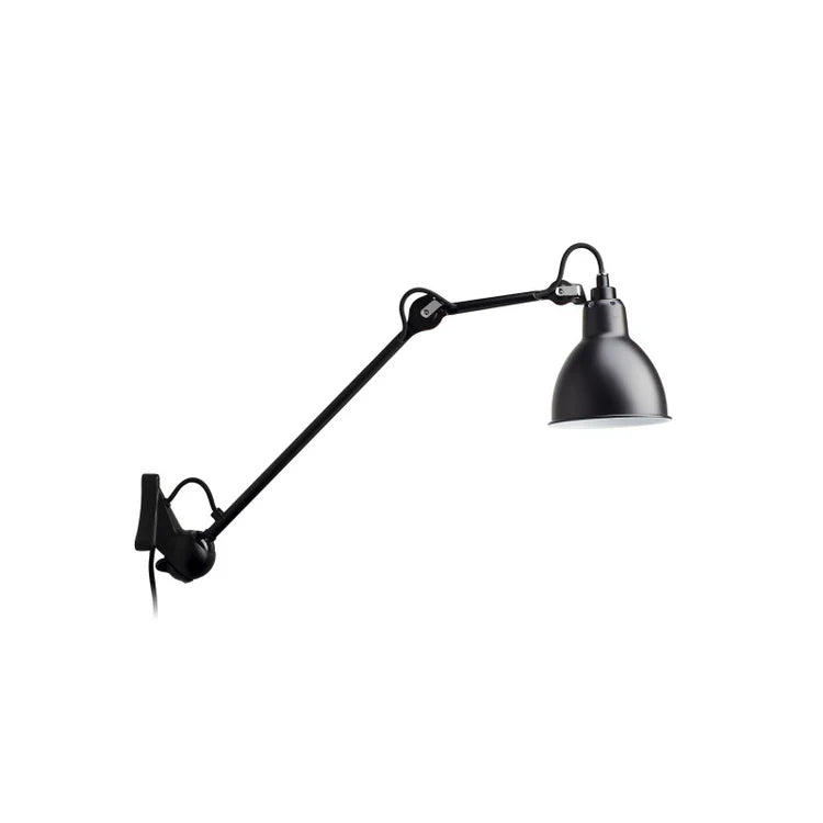 Gras N222 Adjustable Wall Long Up Arm Black Shade, Plug In, E14, IP20