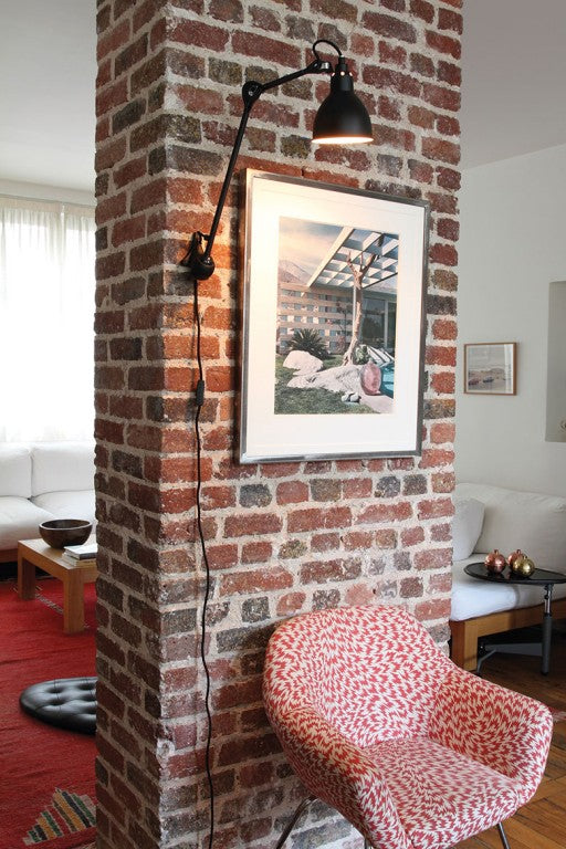 Gras N222 Adjustable Wall Long Up Arm Gold Shade, Plug In, E14, IP20