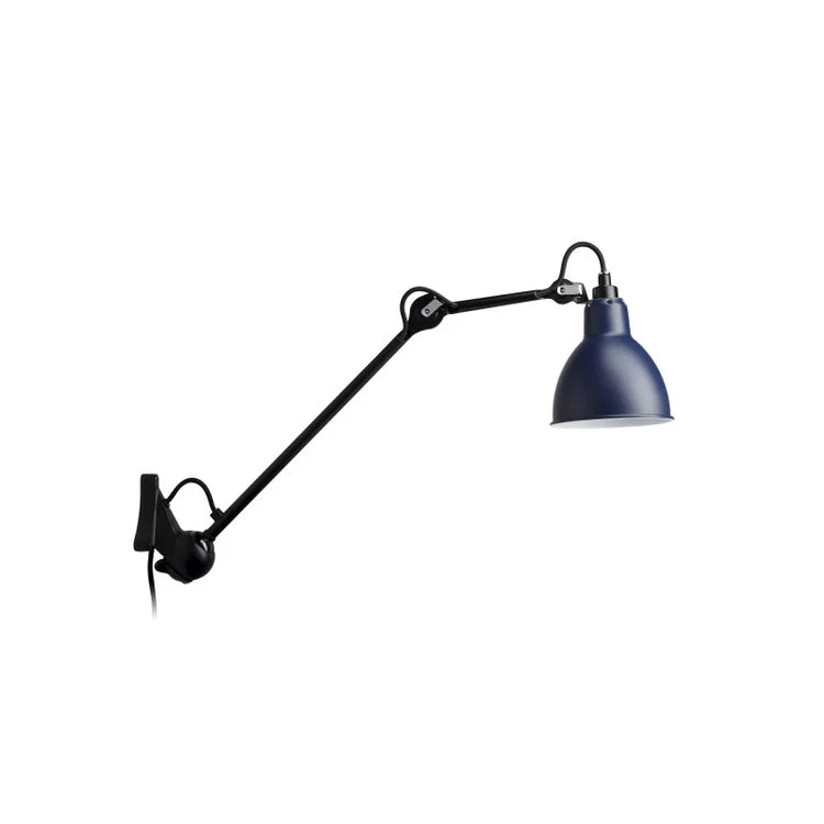 Gras N222 Adjustable Wall Long Up Arm Blue Shade, Plug In, E14, IP20