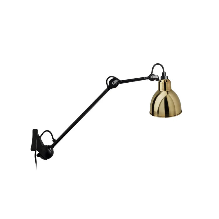 Gras N222 Adjustable Wall Long Up Arm Brass Shade, Plug In, E14, IP20