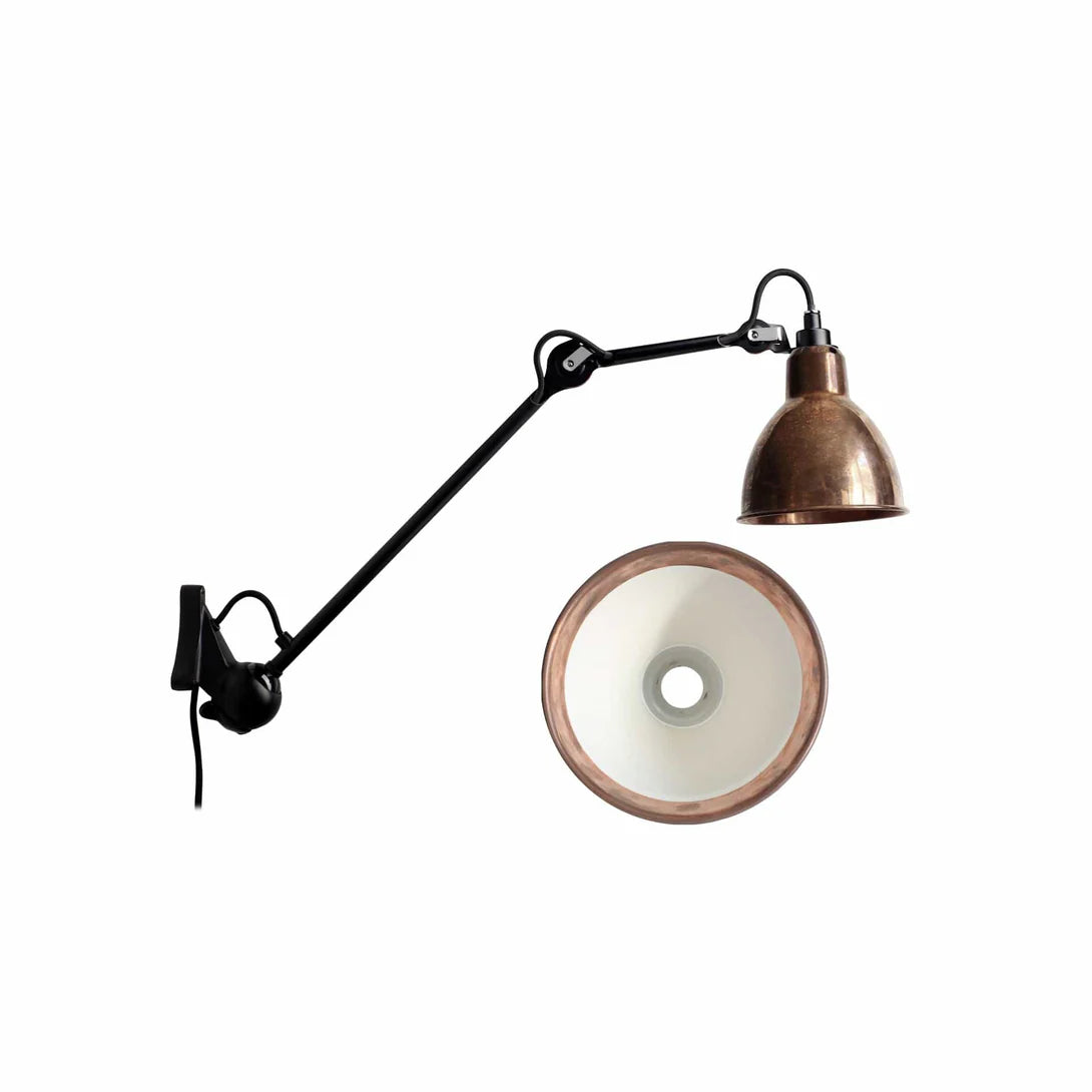 Gras N222 Adjustable Wall Long Up Arm Raw Copper Shade, Plug In, E14, IP20