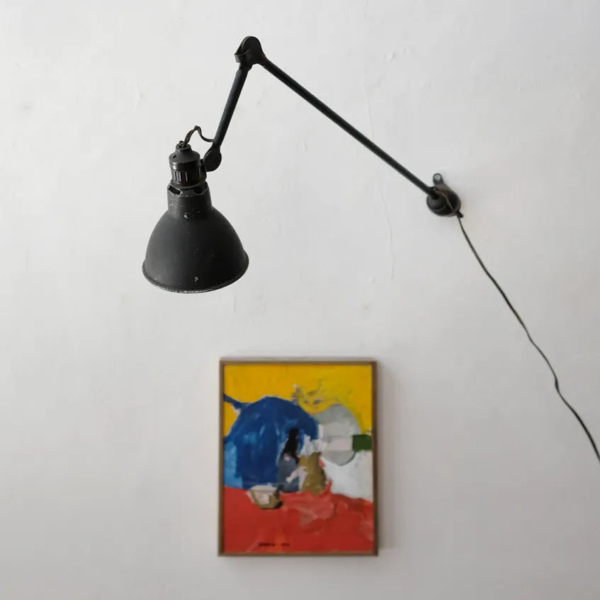 Gras N222 Adjustable Wall Long Up Arm Yellow Shade, Plug In, E14, IP20