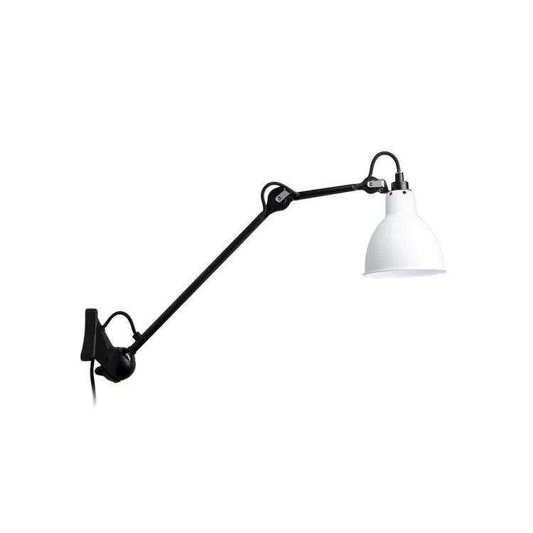 Gras N222 Adjustable Wall Long Up Arm White Shade, Plug In, E14, IP20