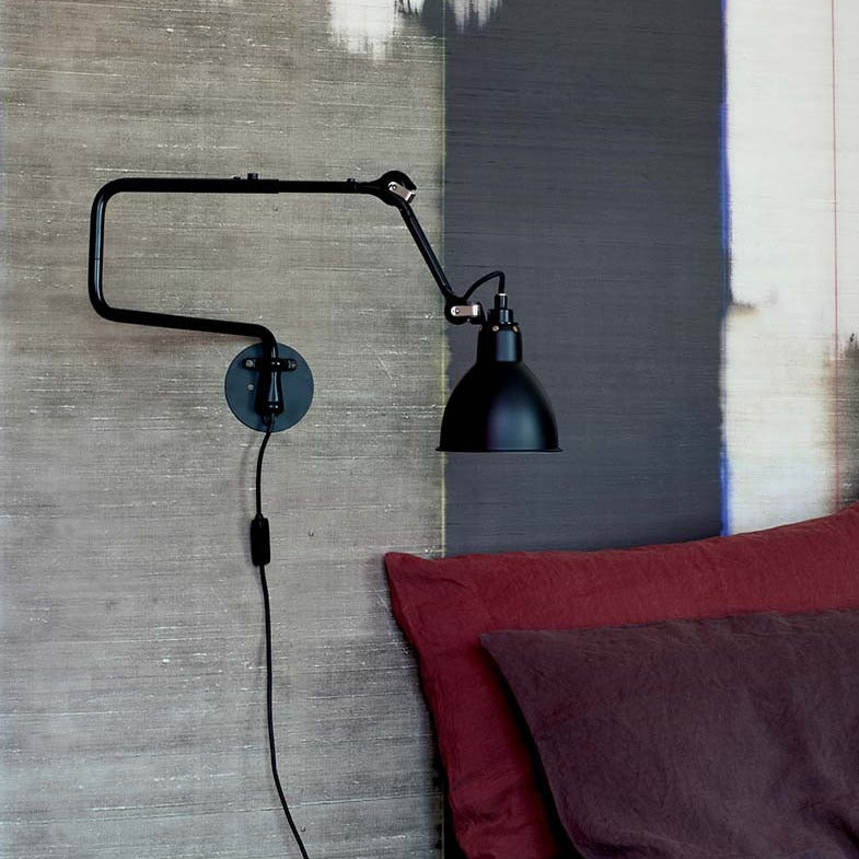 Gras N303 Adjustable Wall C Arm Round Copper Shade, Plug In, E14, IP20