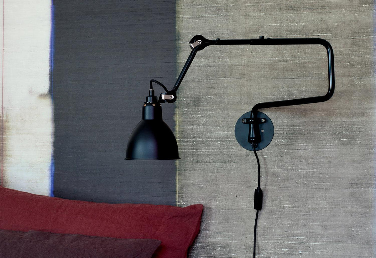 Gras N303 Adjustable Wall C Arm Round Brass Shade, Plug In, E14, IP20