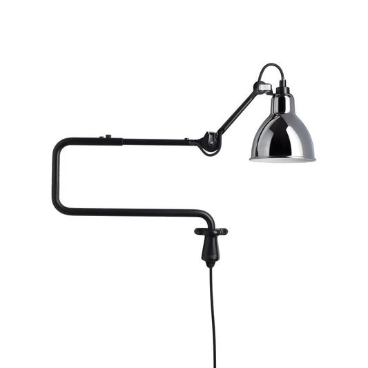 Gras N303 Adjustable Wall C Arm Round Chrome Shade, Plug In, E14, IP20