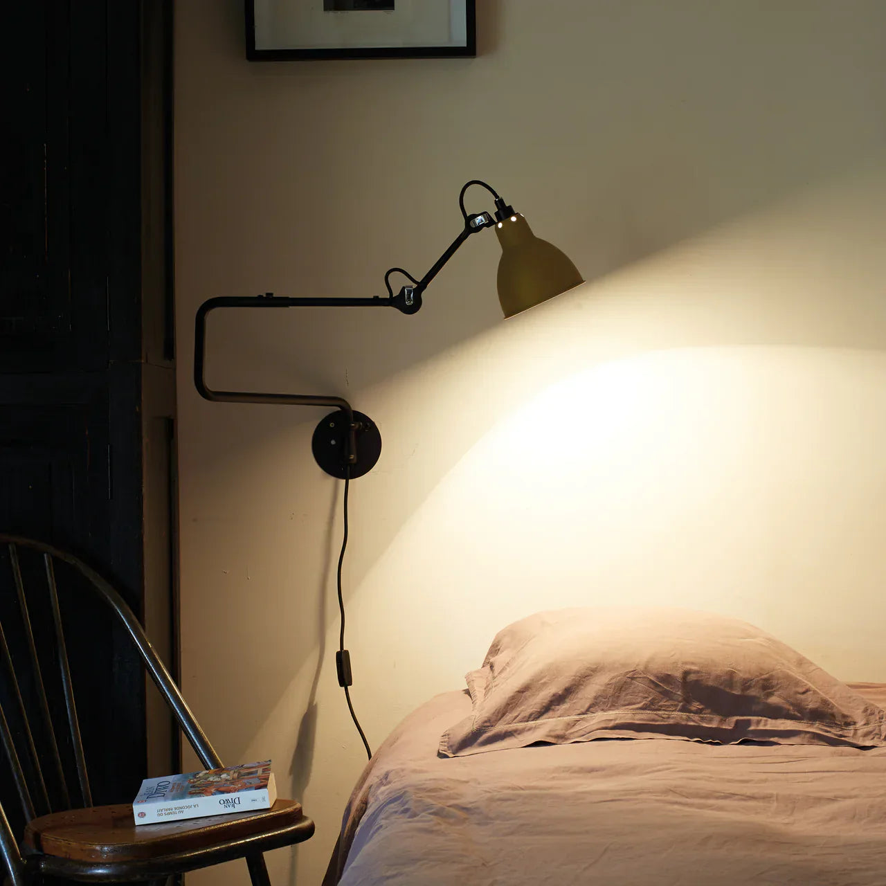 Gras N303 Adjustable Wall C Arm Round Red Shade, Plug In, E14, IP20