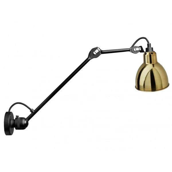 Gras N304 L Adjustable Wall 1 Long Up Arm Brass Shade, E14, IP20