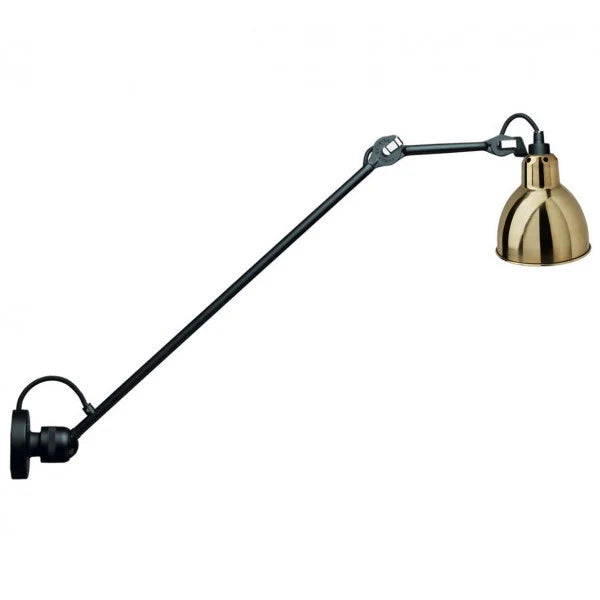 Gras N304 L Adjustable Wall 1 Long Up Arm Brass Shade, E14, IP20